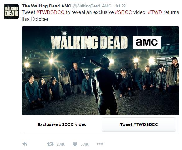 AMC using Twitter unlock card