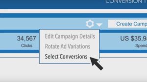 select conversion for conversion tracking